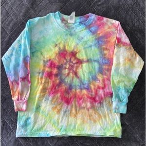 Kid’s Tie Dye Long Sleeve Tee - Youth S
